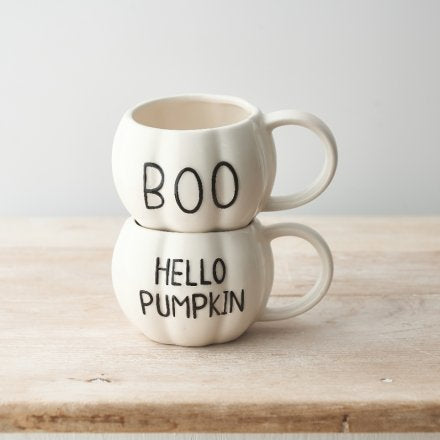 BOO PUMPKIN SHAPED MUG