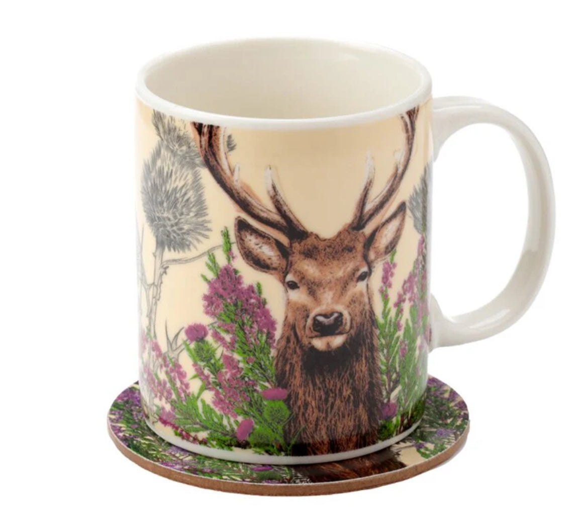 WILD STAG MUG & COASTER SET