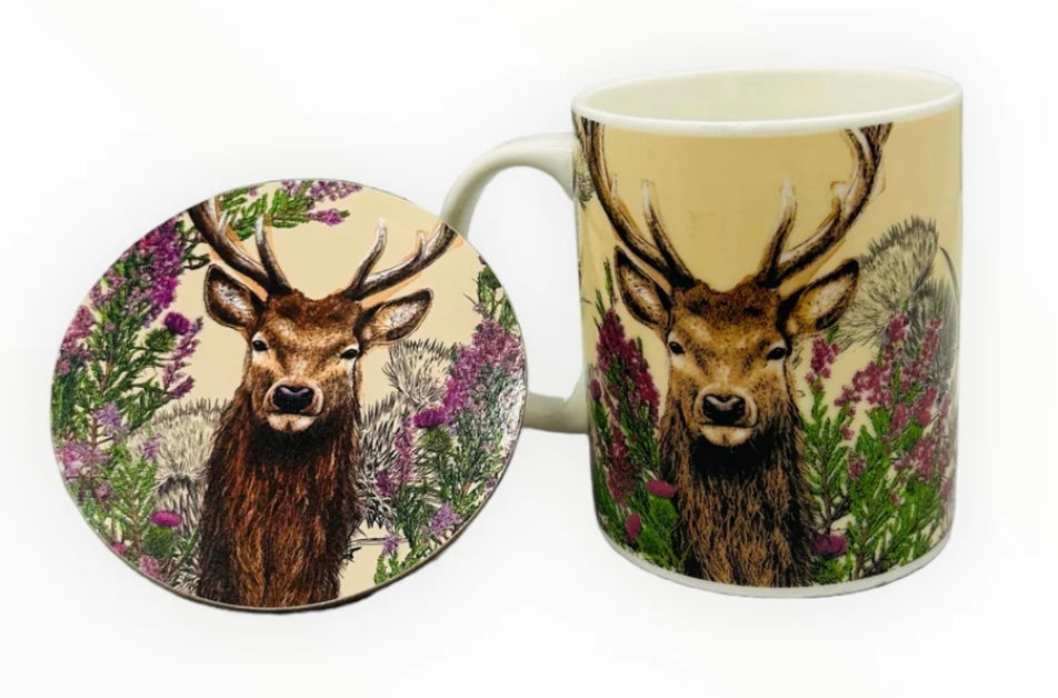 WILD STAG MUG & COASTER SET