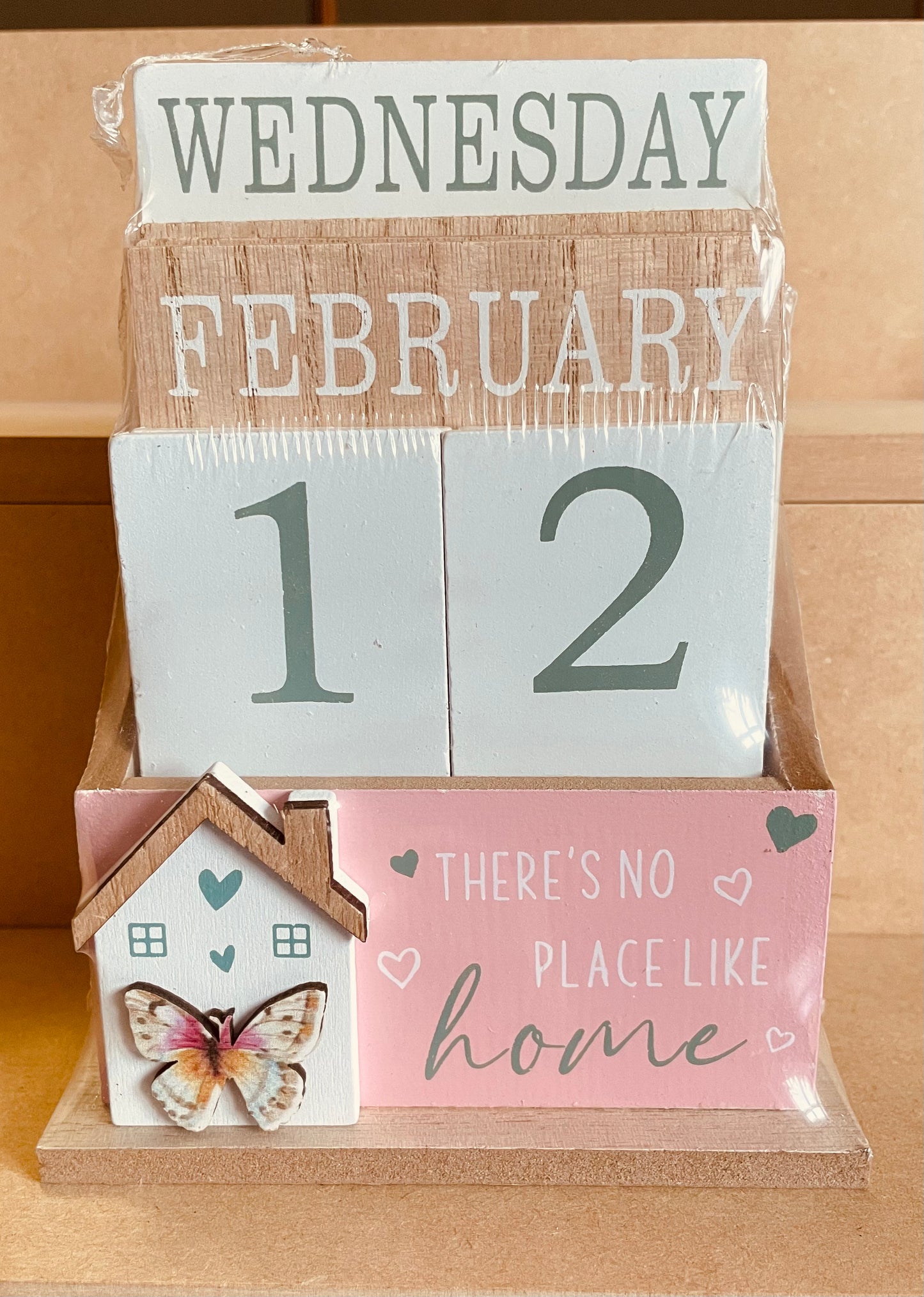 HOME WOODEN BLOCK CALENDAR π