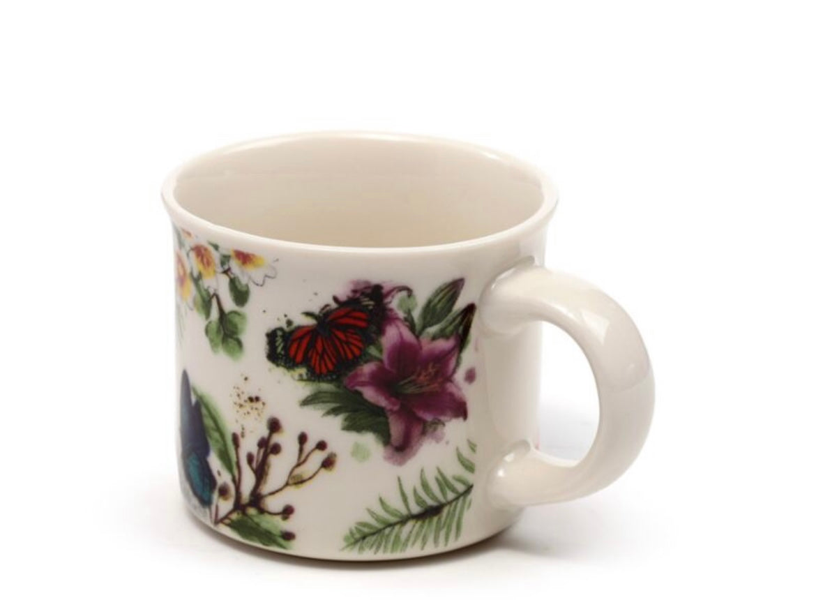 BUTTERFLY MEADOWS SET OF 2 EXPRESSO COFFEE CUPS