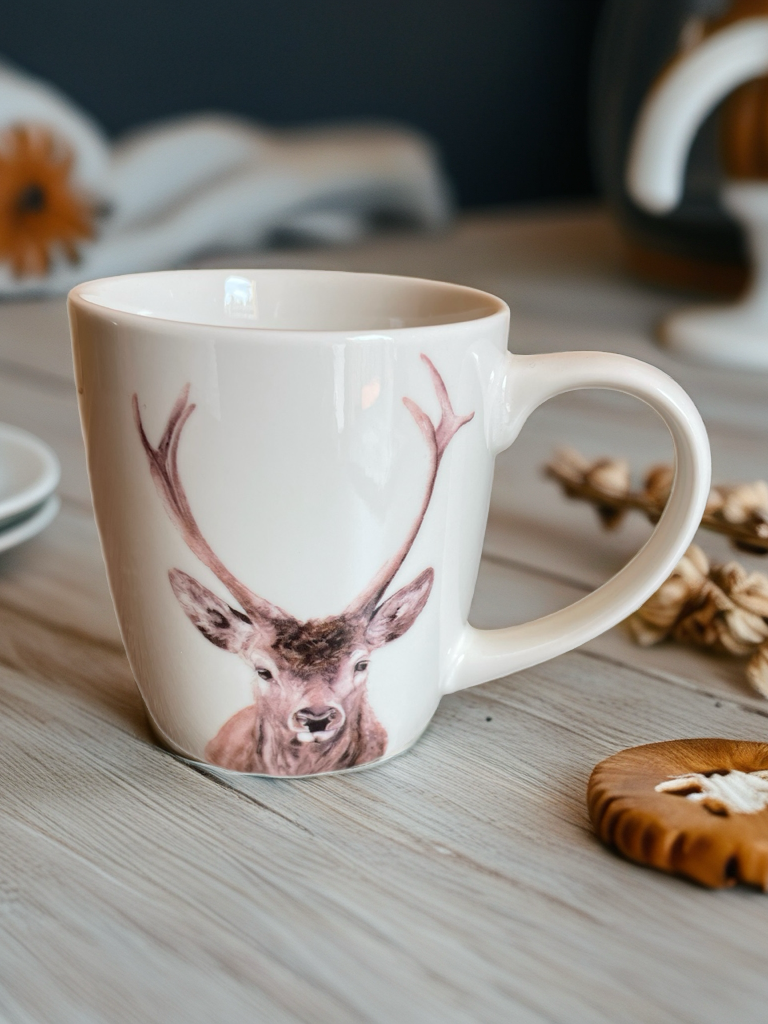 WRAPTIOUS ‘BUCK’ FINE BONE CHINA MUG