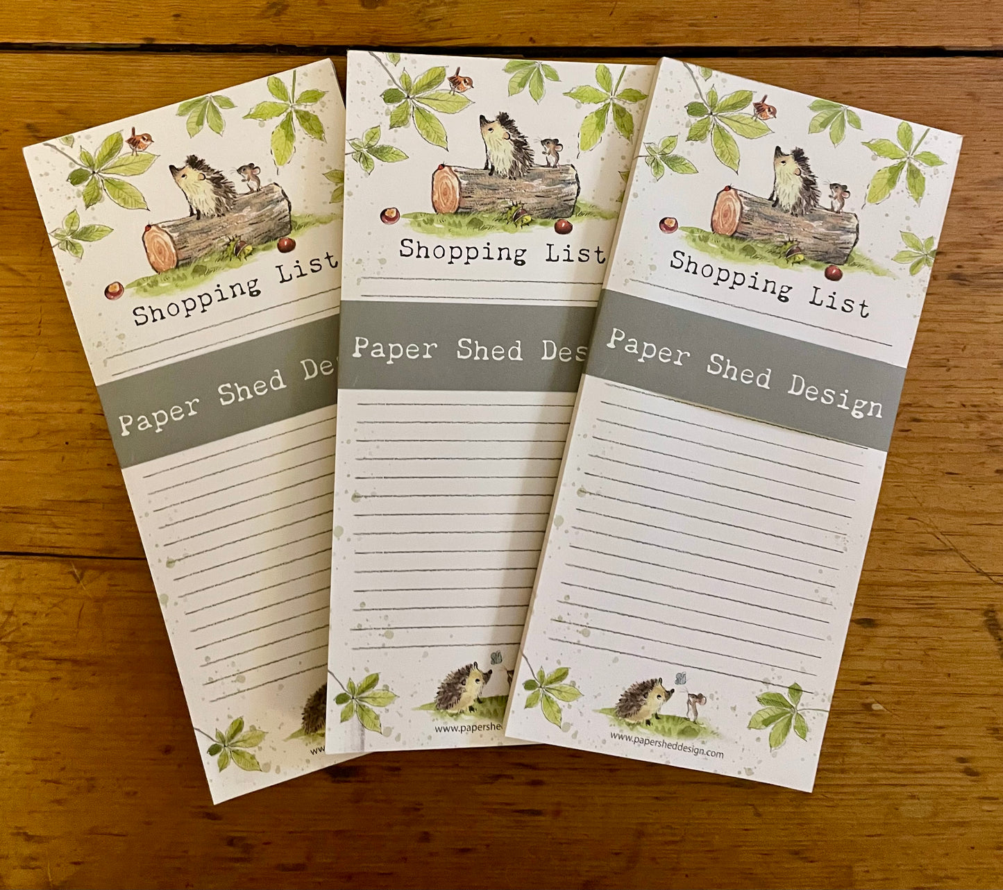 MAGNETIC NOTEPAD - Hedgehog on Log - Shopping List 🦔