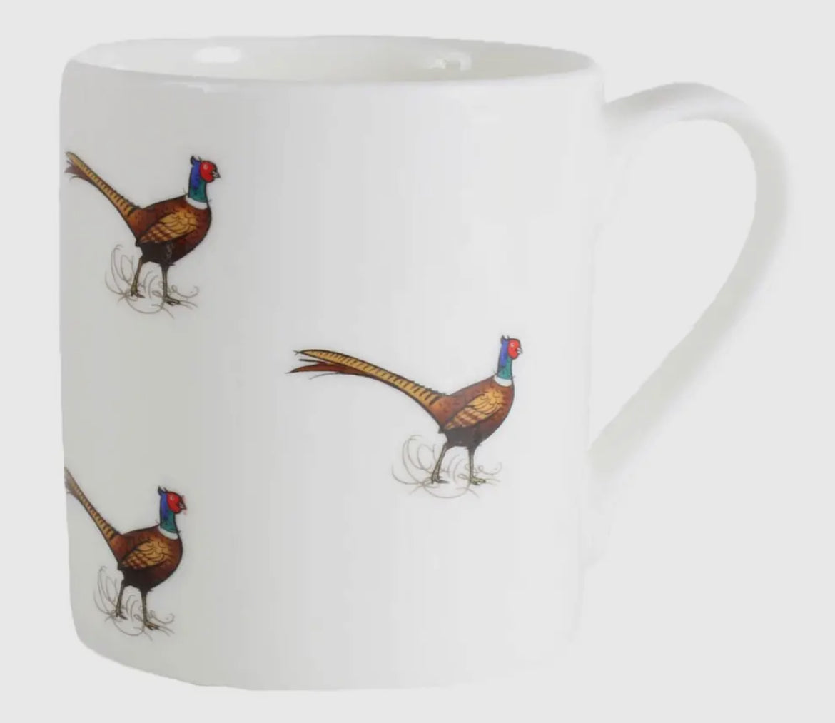 PHEASANT FINE BONE CHINA MUG & SOCK GIFT SET