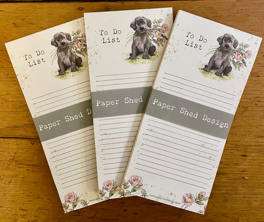 MAGNETIC NOTEPAD - Black Labrador