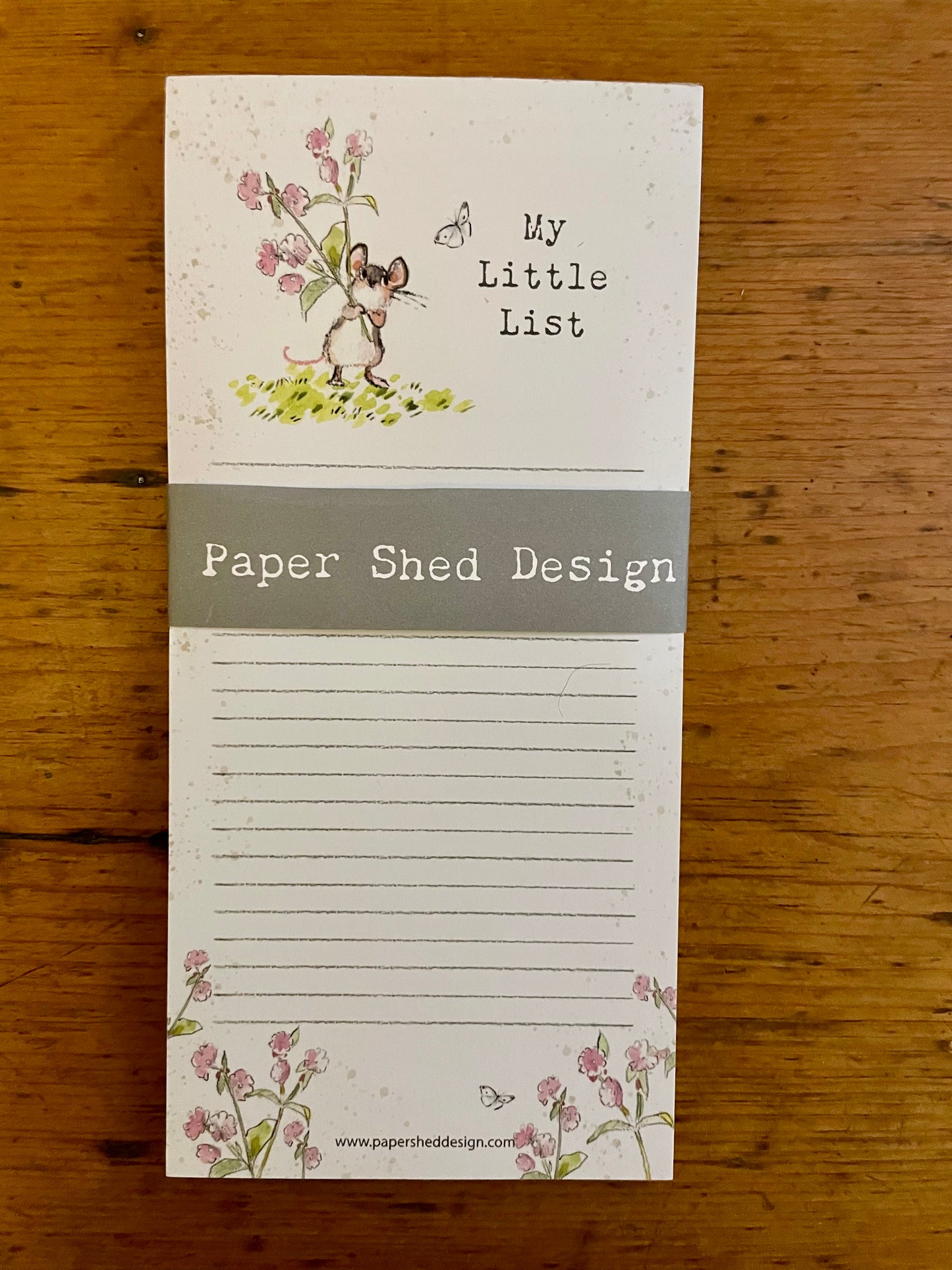 MAGNETIC NOTEPAD- Mouse with Flowers 🐭