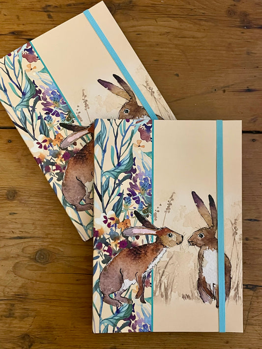 KISSING HARES - A5 NOTEBOOK