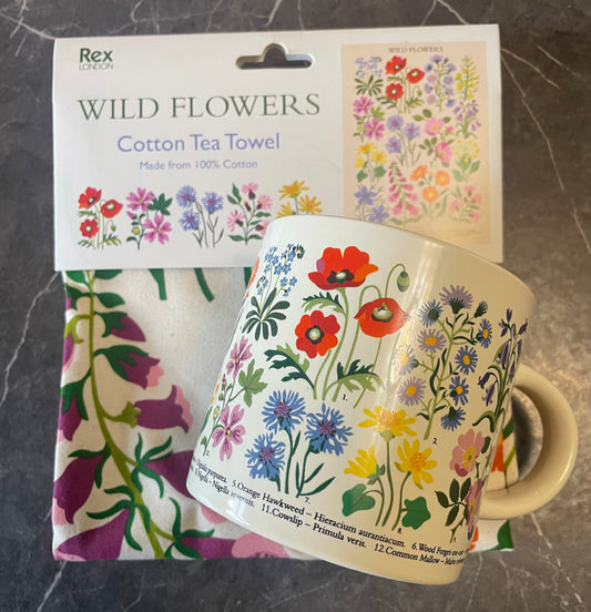 WILDFLOWER MUG & TEA TOWEL BUNDLE 🩷