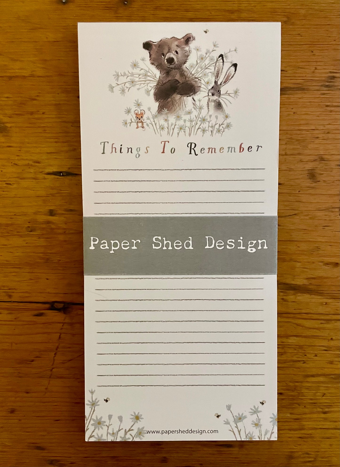 MAGNETIC NOTEPAD - BEAR, HARE & MOUSE
