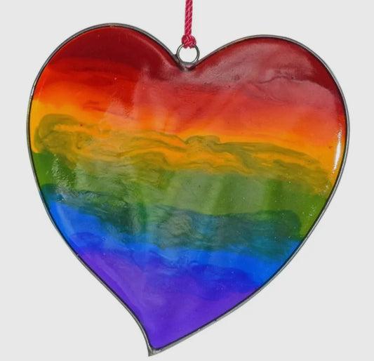 SUNCATCHER RAINBOW HEART