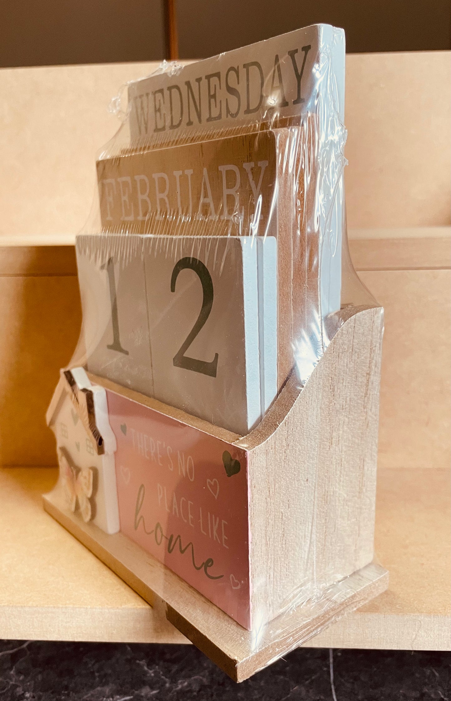 HOME WOODEN BLOCK CALENDAR 📅