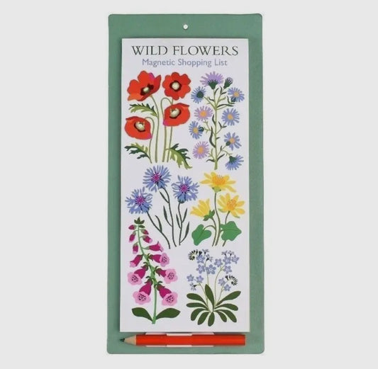 WILD FLOWERS MAGNETIC SHOPPING LIST