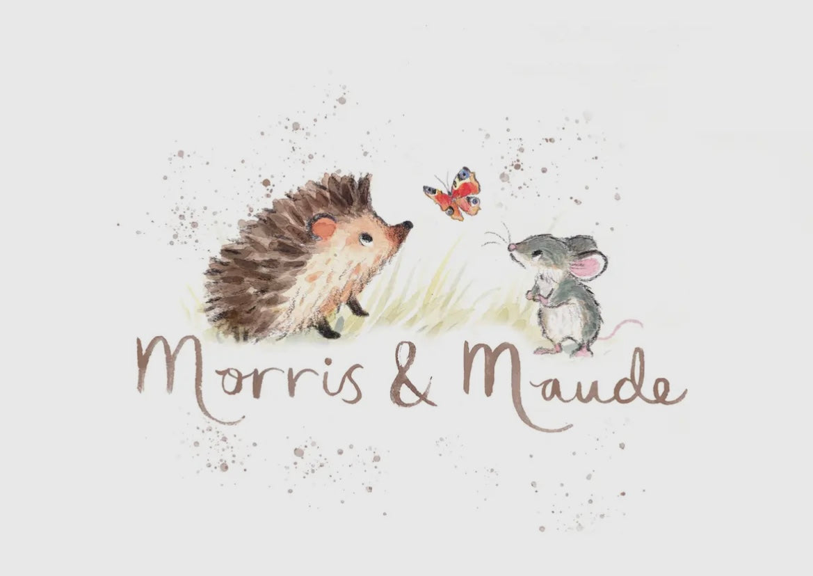 HEDGEHOG & MOUSE WITH TOMATOES - Blank Card