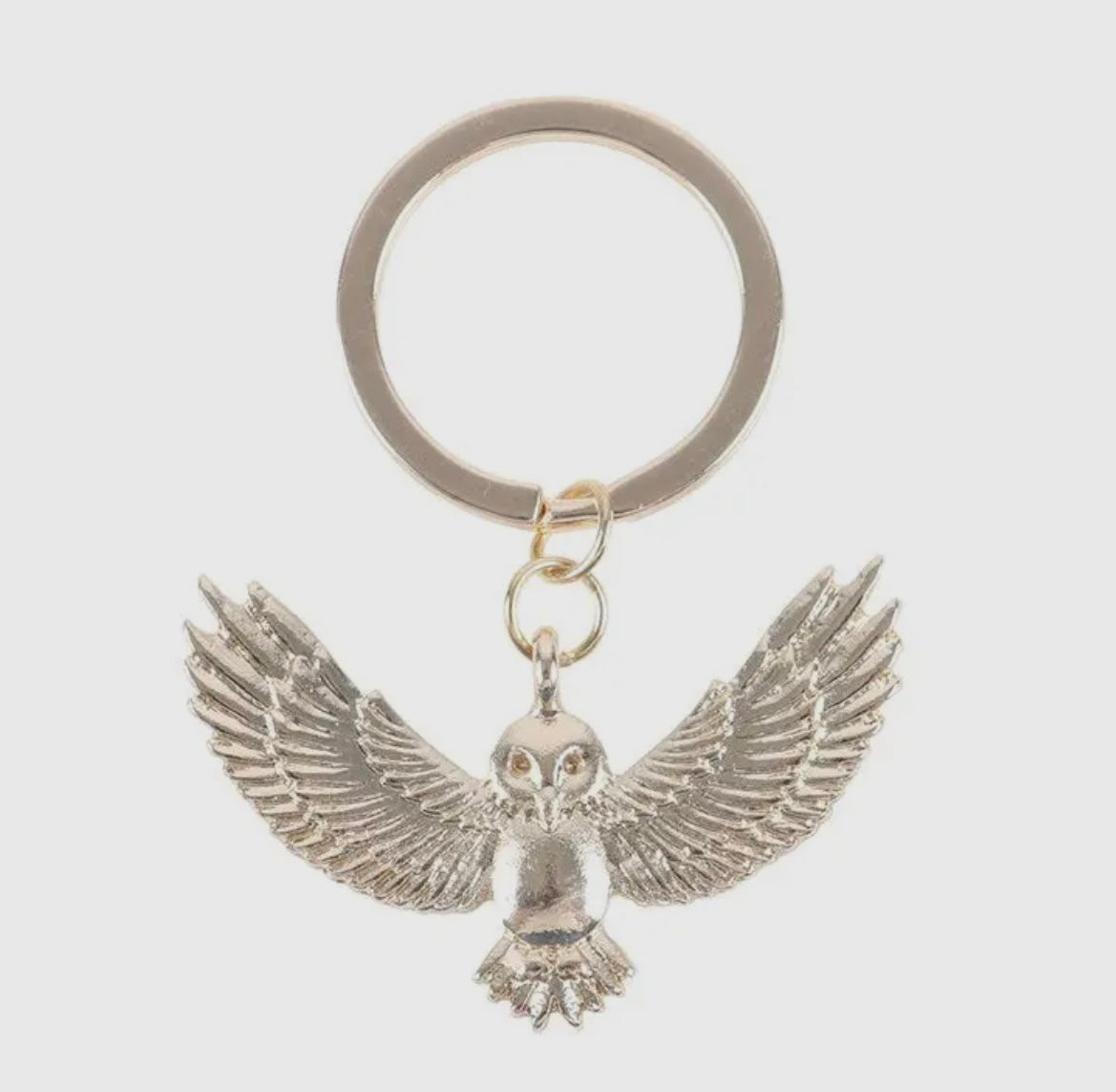 GOLD TONE OWL KEYRING