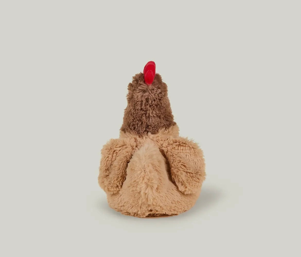 WARMIES BROWN CHICKEN SOFT TOY