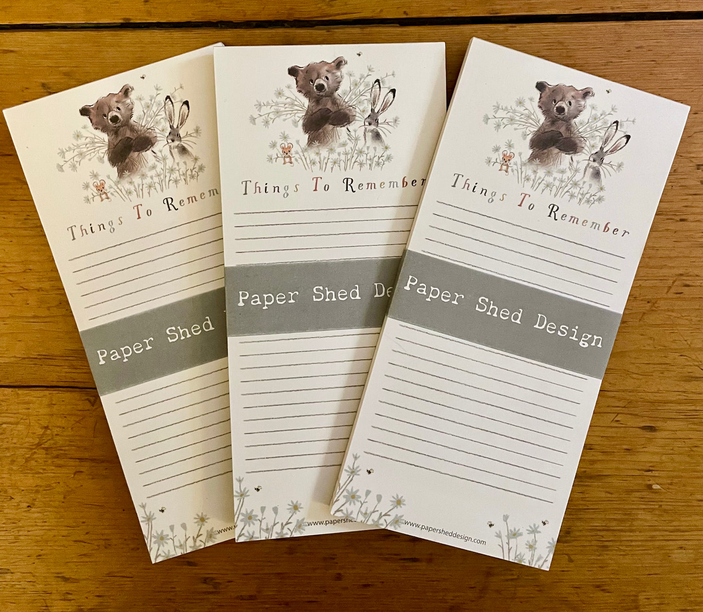 MAGNETIC NOTEPAD - BEAR, HARE & MOUSE