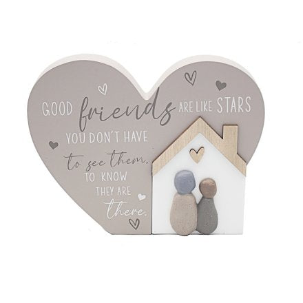 FRIENDS ARE LIKE STARS WOODEN PLAQUE 🩷