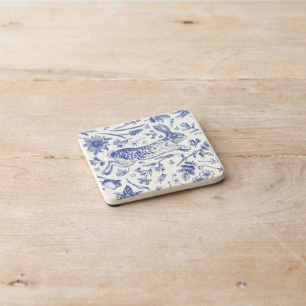 BLUE HARE CERAMIC COASTER