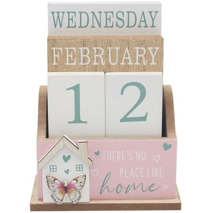 HOME WOODEN BLOCK CALENDAR 📅