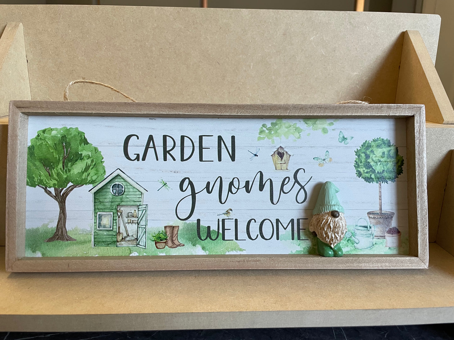 GARDEN GNOME PLAQUE  (30cm)