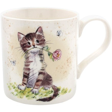 MUG WITH CAT & ROSE