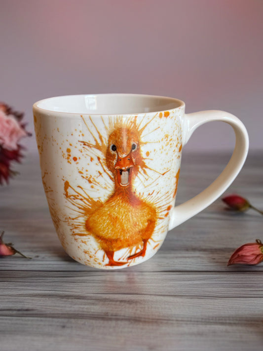 WRAPTIOUS ‘SPLATTER DUCK’ FINE BONE CHINA MUG